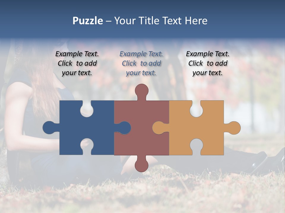 A Woman Sitting On The Ground Reading A Book PowerPoint Template