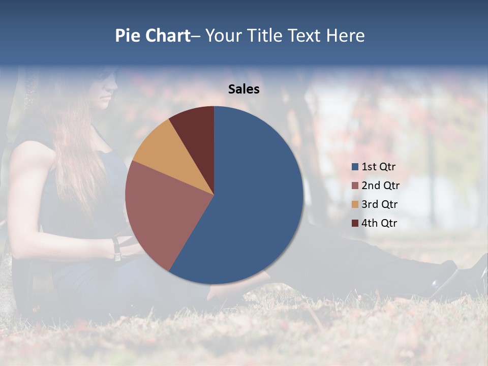 A Woman Sitting On The Ground Reading A Book PowerPoint Template