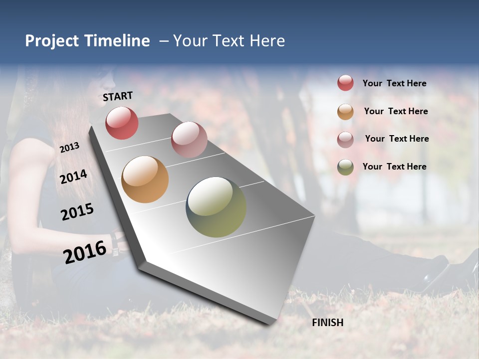 A Woman Sitting On The Ground Reading A Book PowerPoint Template