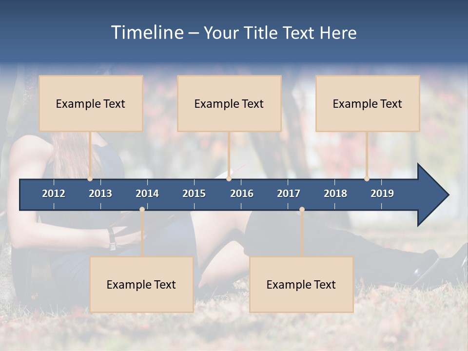 A Woman Sitting On The Ground Reading A Book PowerPoint Template
