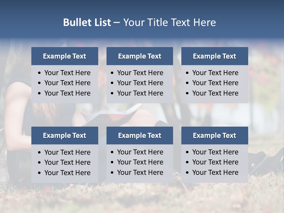 A Woman Sitting On The Ground Reading A Book PowerPoint Template
