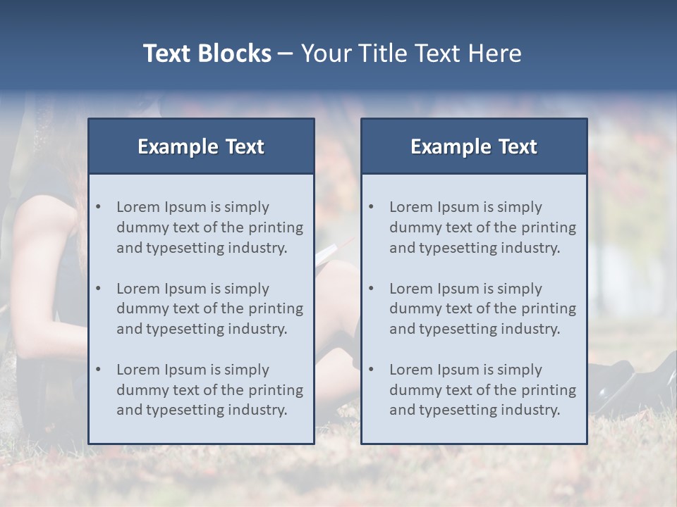 A Woman Sitting On The Ground Reading A Book PowerPoint Template