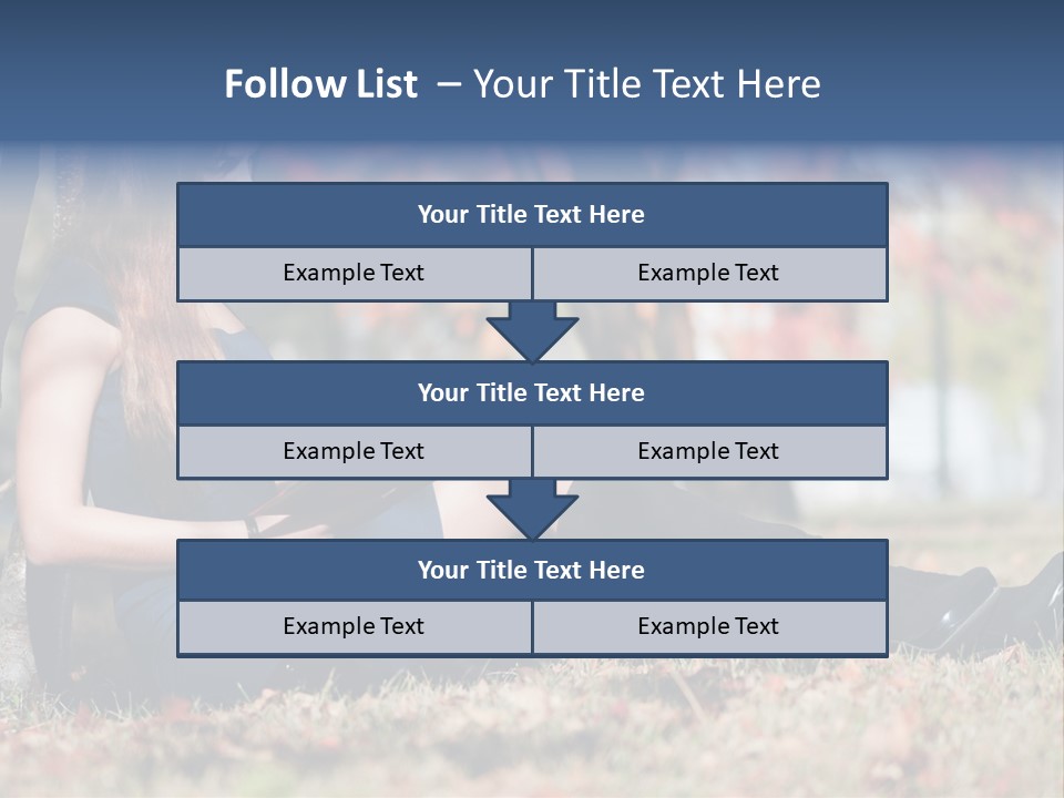 A Woman Sitting On The Ground Reading A Book PowerPoint Template