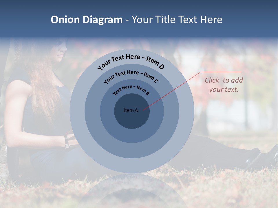 A Woman Sitting On The Ground Reading A Book PowerPoint Template