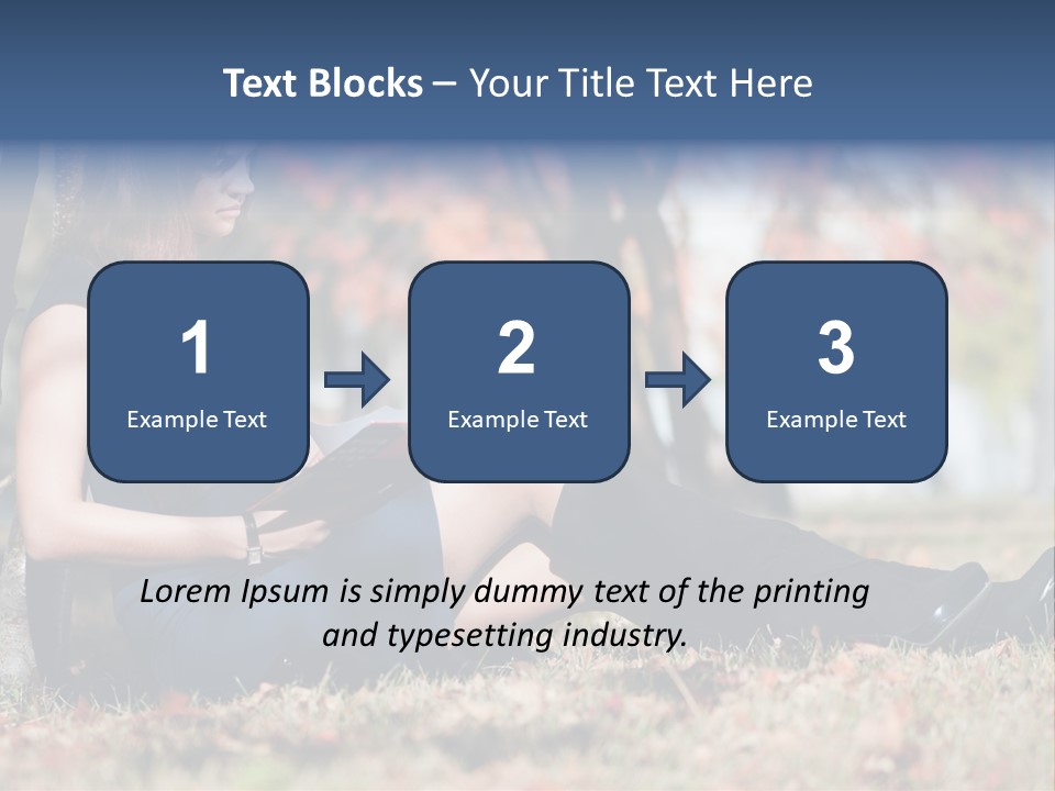 A Woman Sitting On The Ground Reading A Book PowerPoint Template