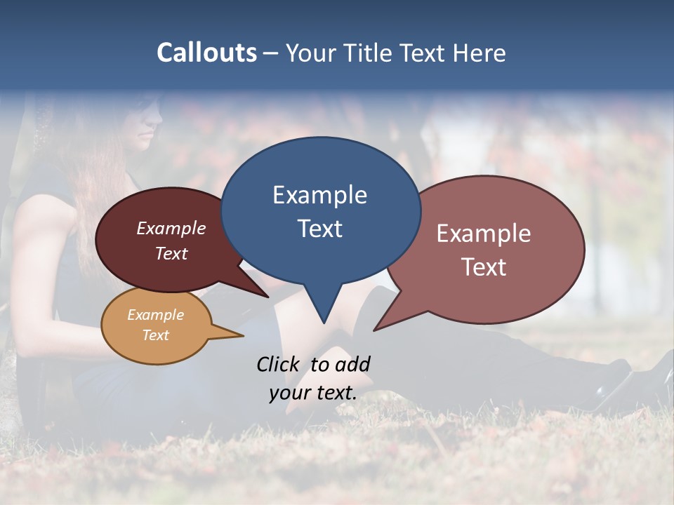 A Woman Sitting On The Ground Reading A Book PowerPoint Template