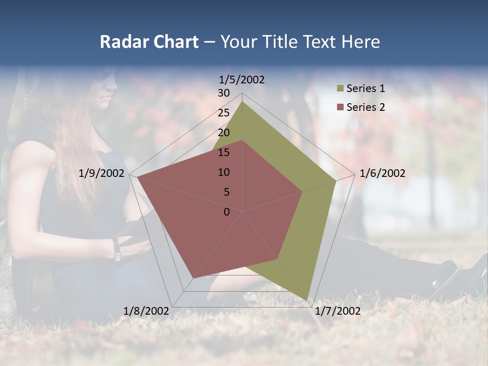 A Woman Sitting On The Ground Reading A Book PowerPoint Template