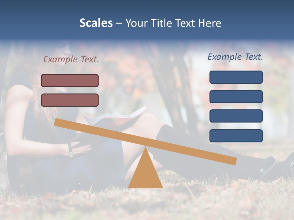 A Woman Sitting On The Ground Reading A Book PowerPoint Template