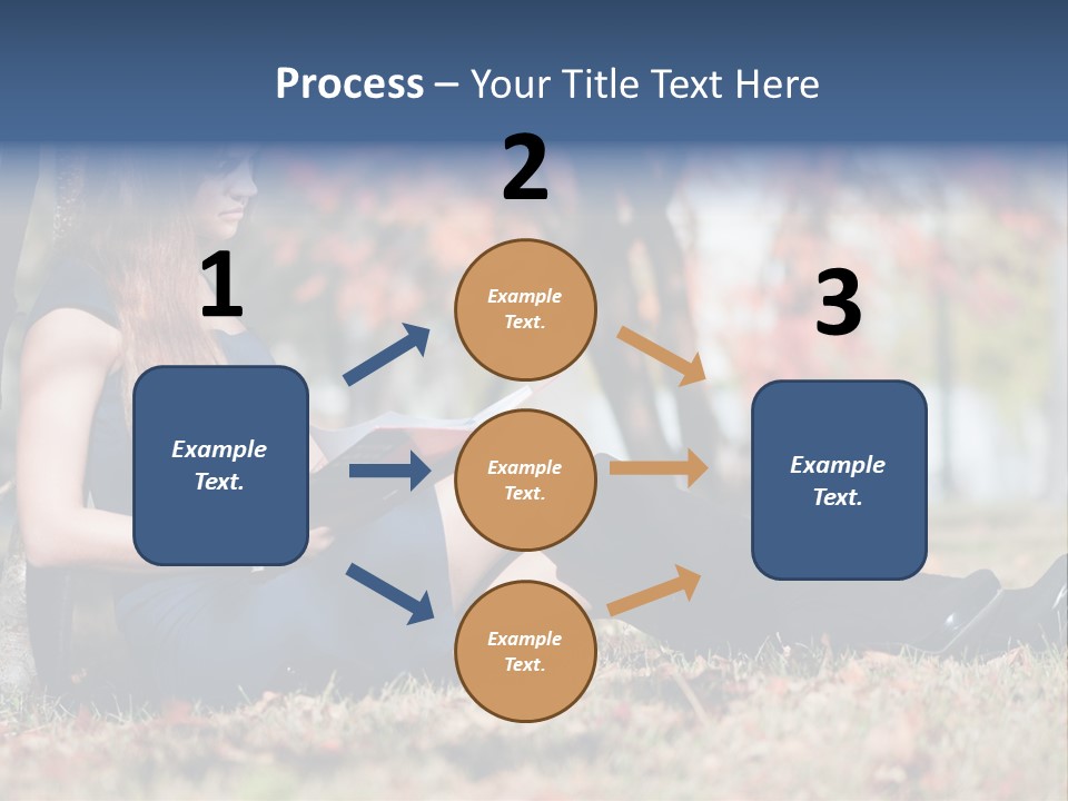 A Woman Sitting On The Ground Reading A Book PowerPoint Template