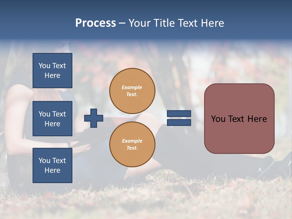 A Woman Sitting On The Ground Reading A Book PowerPoint Template