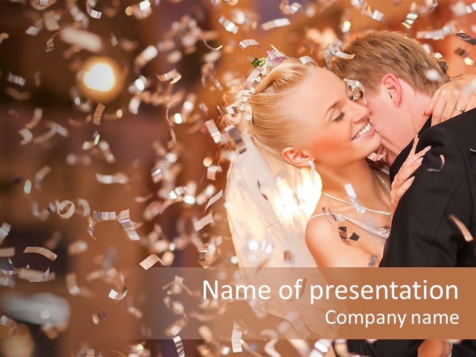 Black White Bride PowerPoint Template