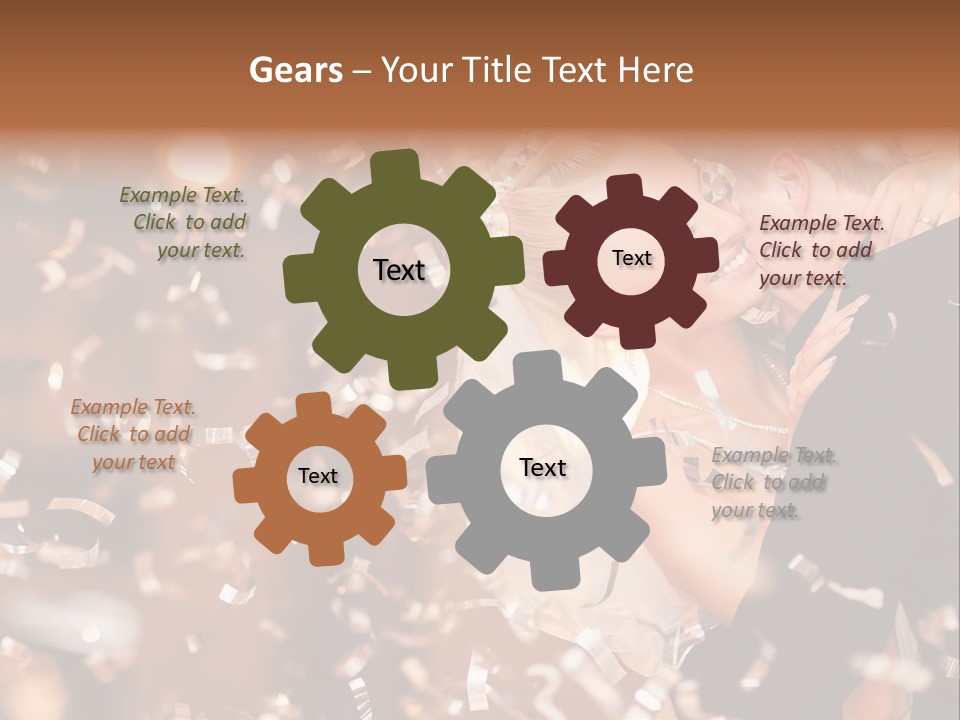 Black White Bride PowerPoint Template