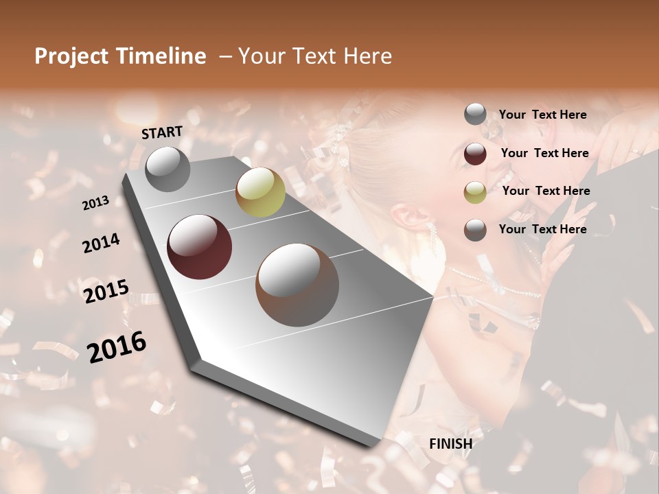 Black White Bride PowerPoint Template