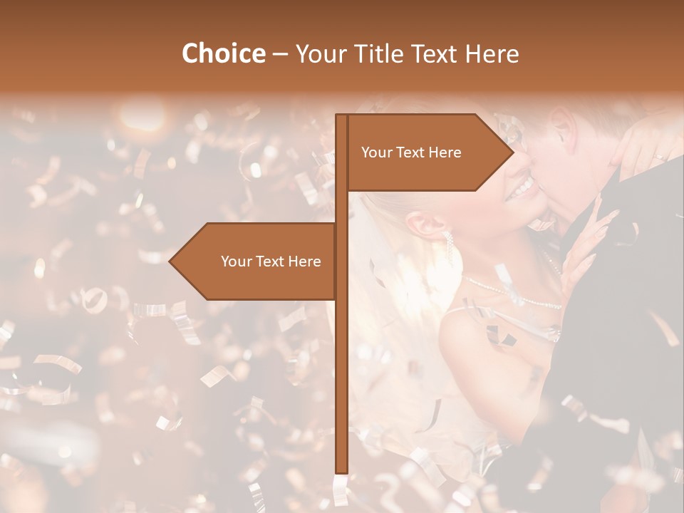 Black White Bride PowerPoint Template