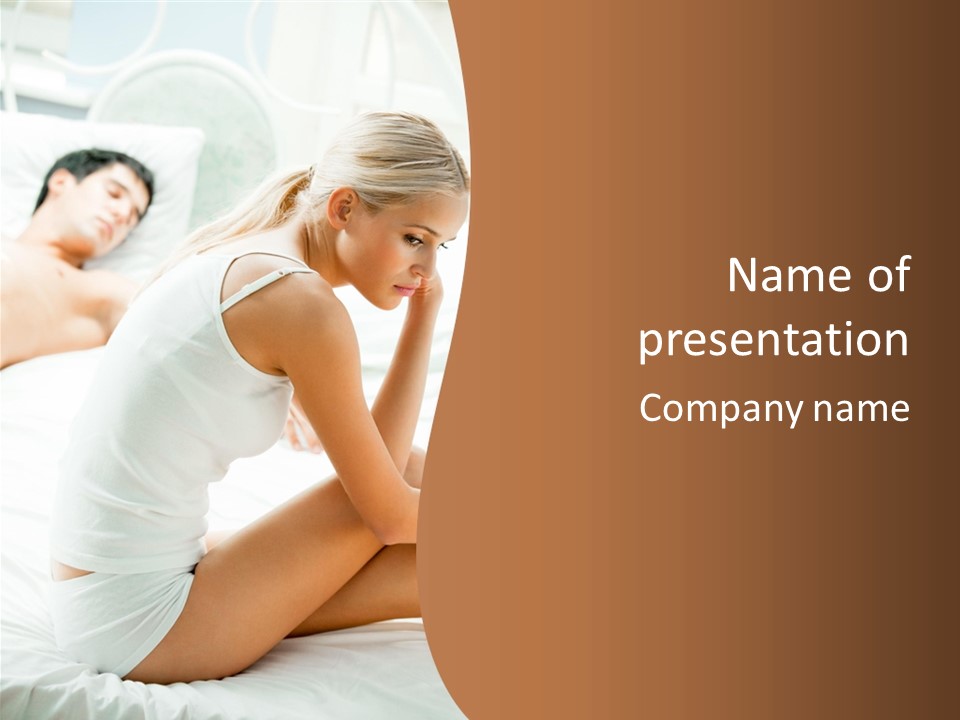 Female Person Relationship PowerPoint Template