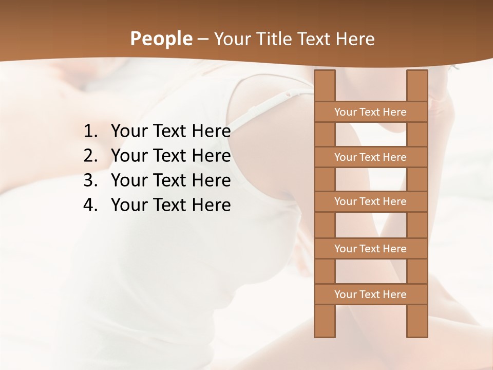 Female Person Relationship PowerPoint Template