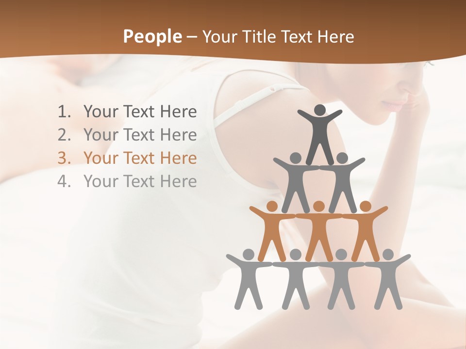 Female Person Relationship PowerPoint Template