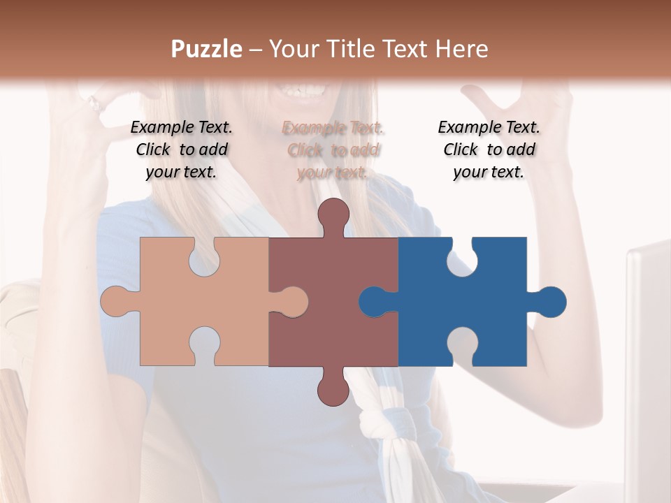 Sitting Corporate Work PowerPoint Template