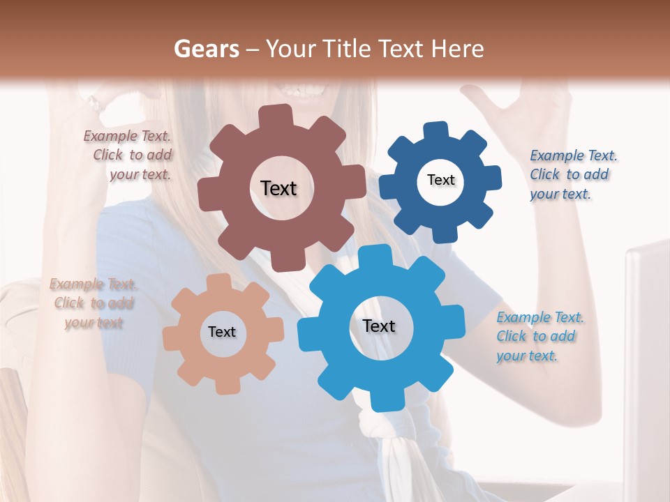 Sitting Corporate Work PowerPoint Template