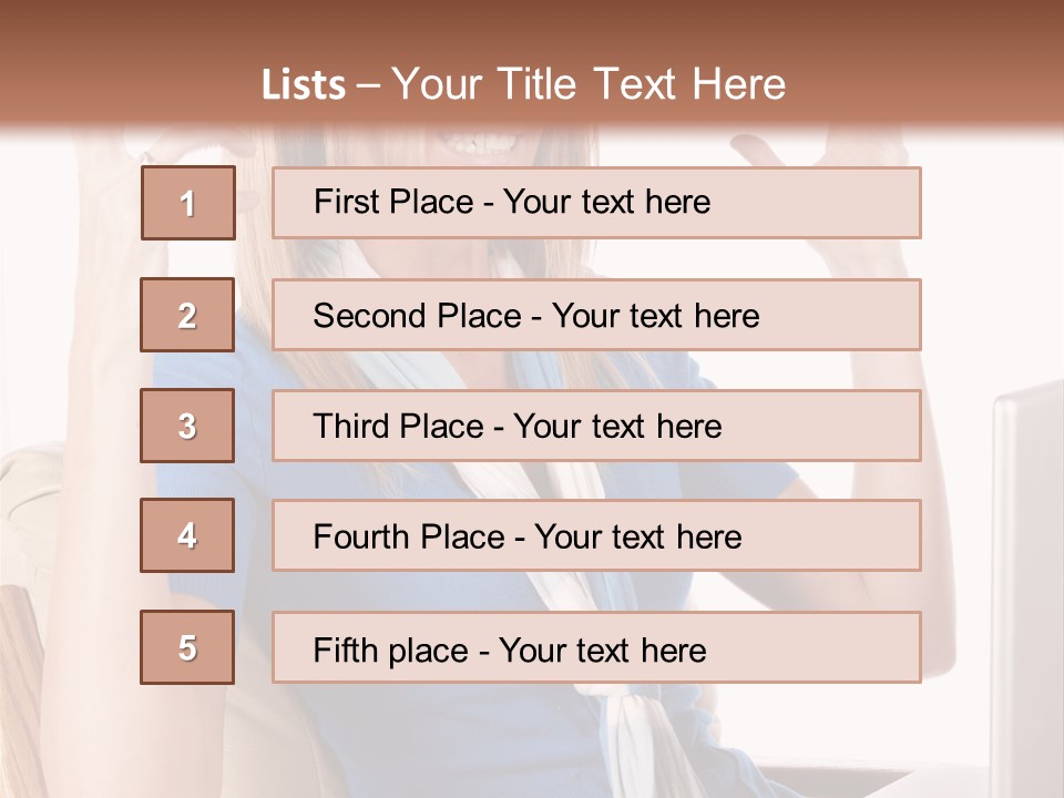 Sitting Corporate Work PowerPoint Template