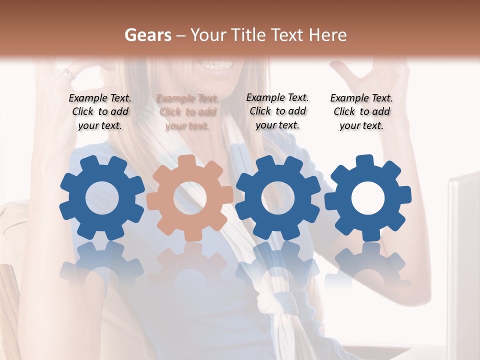 Sitting Corporate Work PowerPoint Template