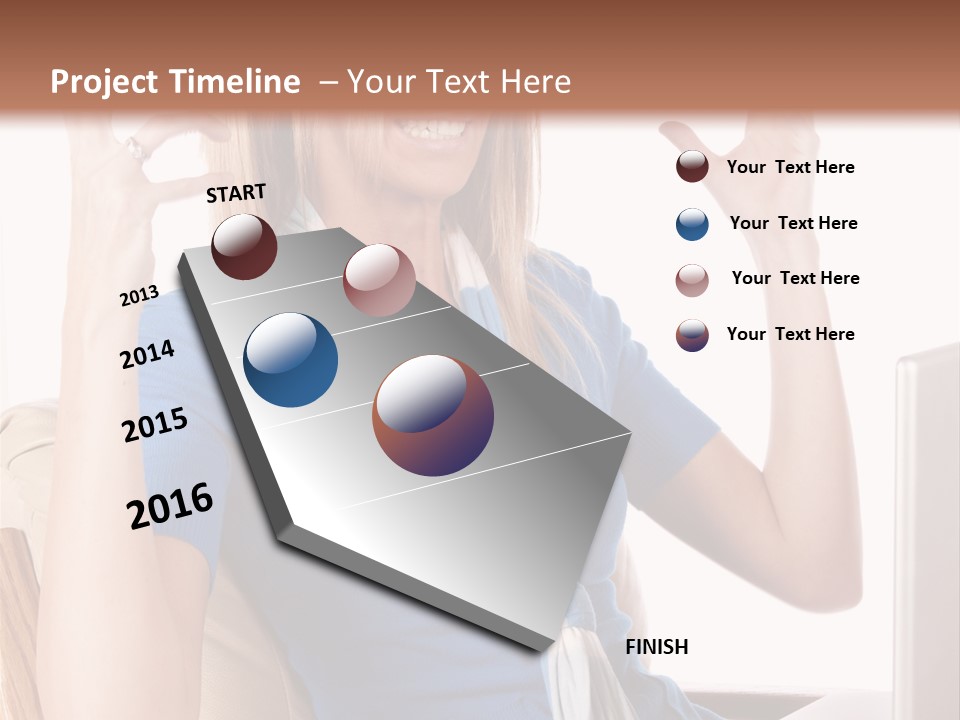 Sitting Corporate Work PowerPoint Template