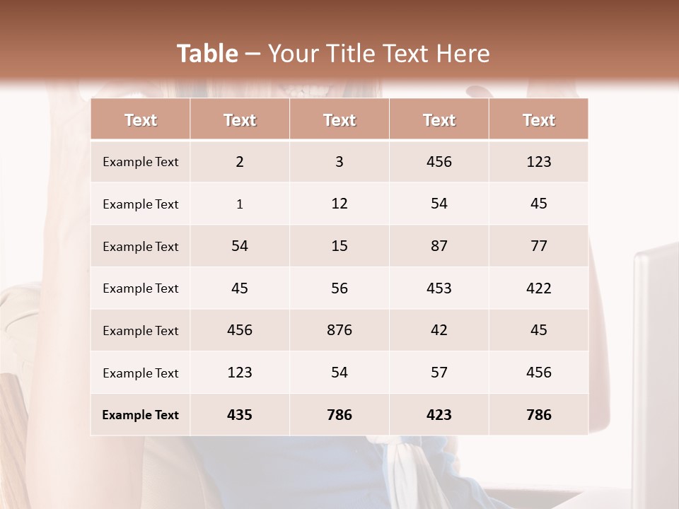 Sitting Corporate Work PowerPoint Template
