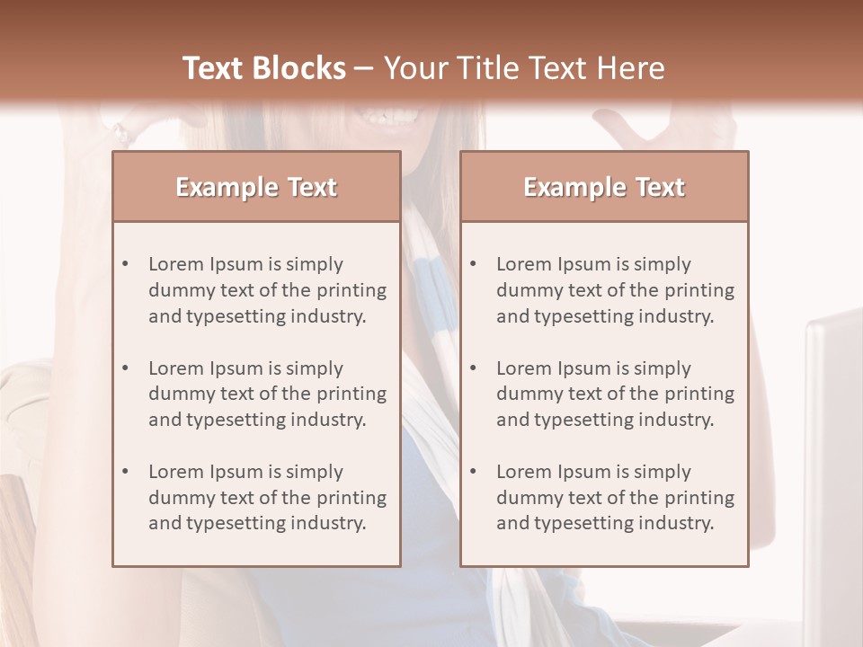 Sitting Corporate Work PowerPoint Template