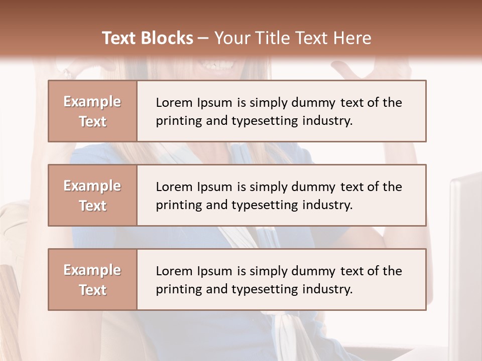 Sitting Corporate Work PowerPoint Template