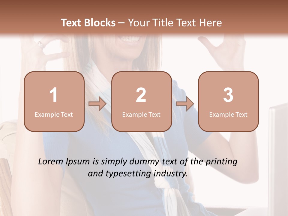 Sitting Corporate Work PowerPoint Template
