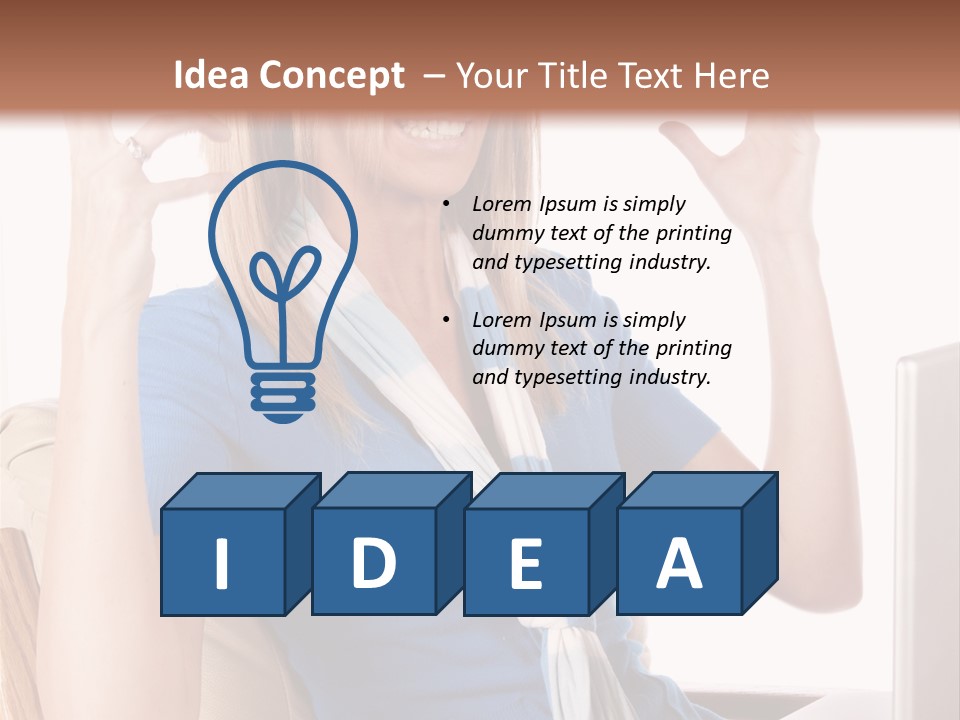 Sitting Corporate Work PowerPoint Template