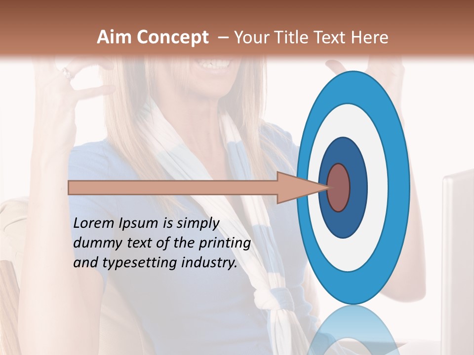 Sitting Corporate Work PowerPoint Template