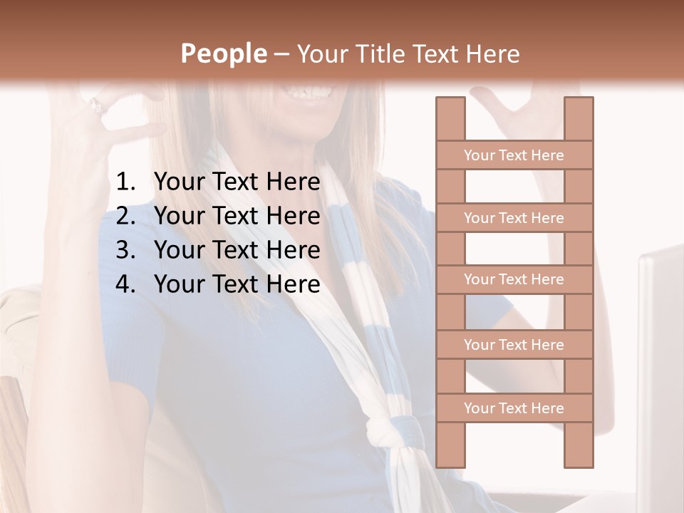 Sitting Corporate Work PowerPoint Template