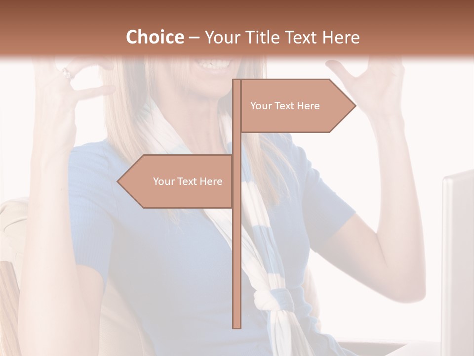 Sitting Corporate Work PowerPoint Template