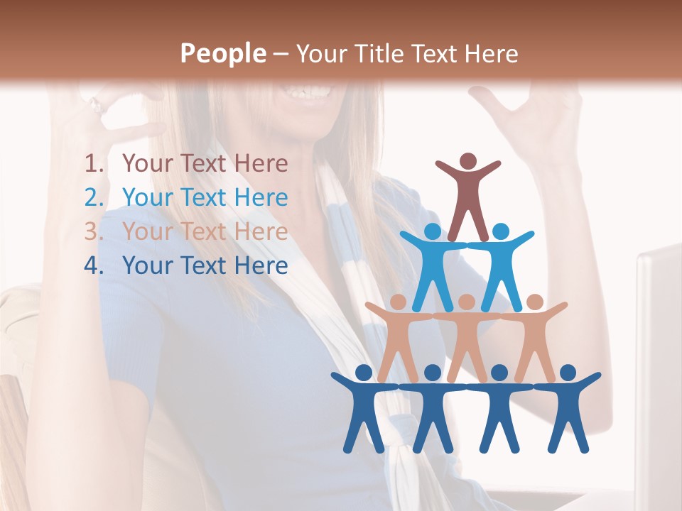 Sitting Corporate Work PowerPoint Template