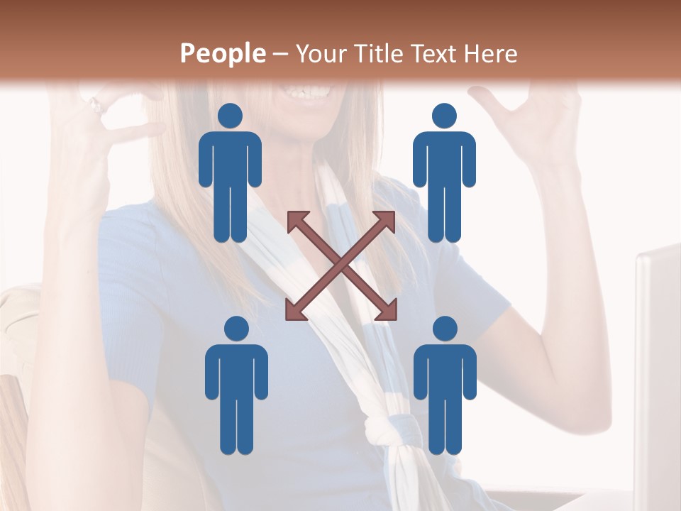 Sitting Corporate Work PowerPoint Template