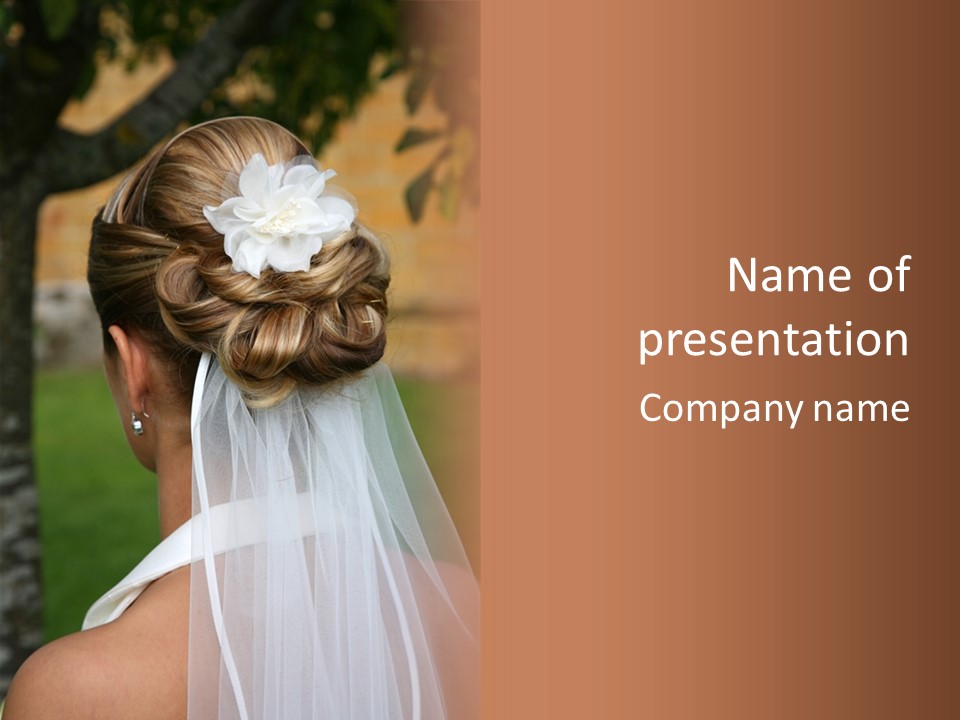 Hairstyle Outside Bridal PowerPoint Template