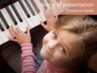 Kid White Adoration PowerPoint Template