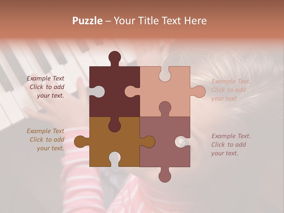 Kid White Adoration PowerPoint Template