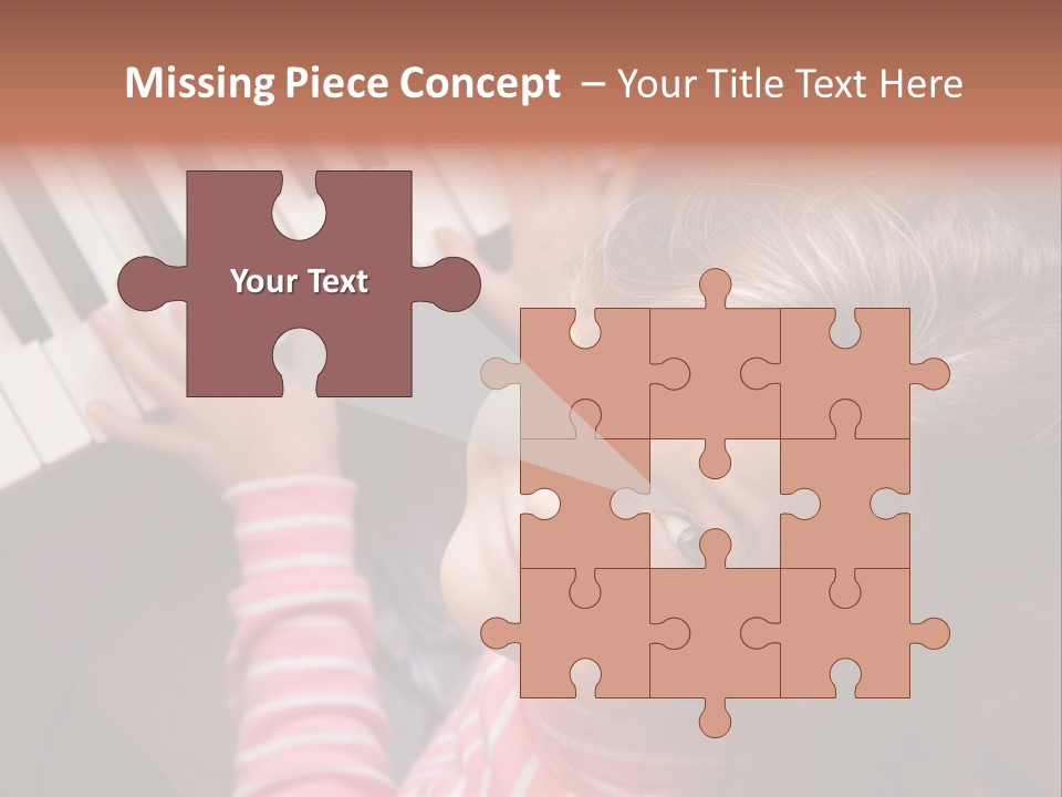 Kid White Adoration PowerPoint Template