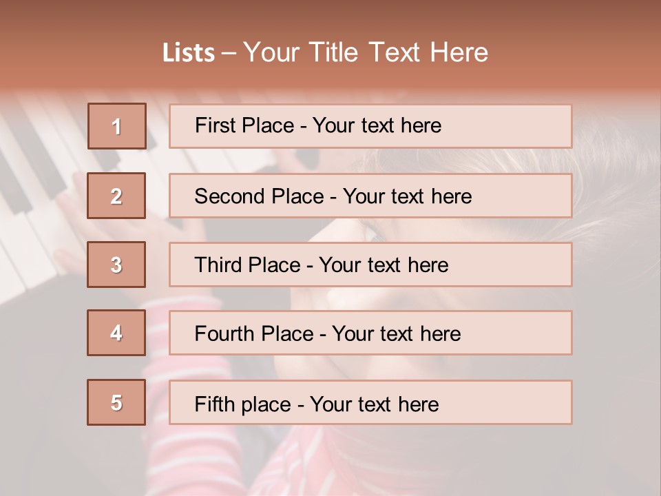 Kid White Adoration PowerPoint Template