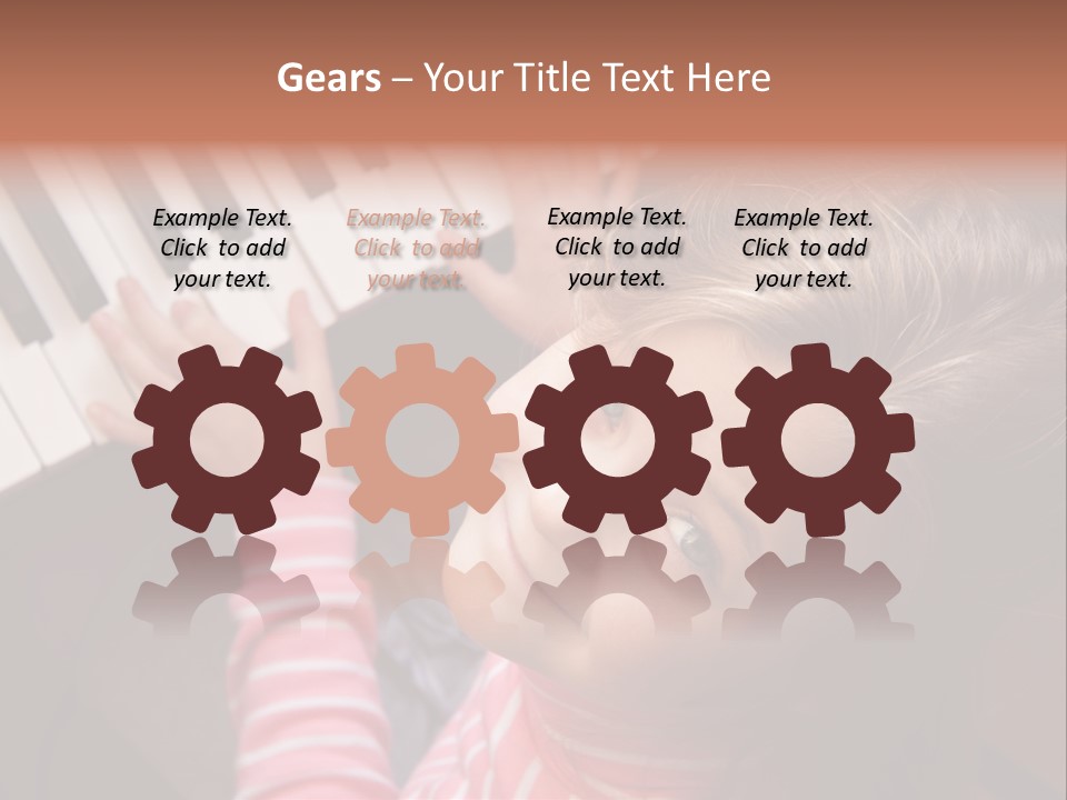 Kid White Adoration PowerPoint Template