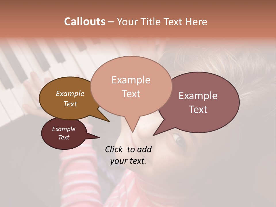 Kid White Adoration PowerPoint Template