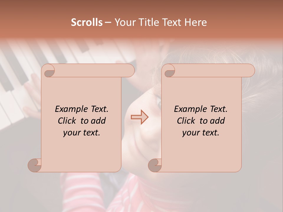 Kid White Adoration PowerPoint Template