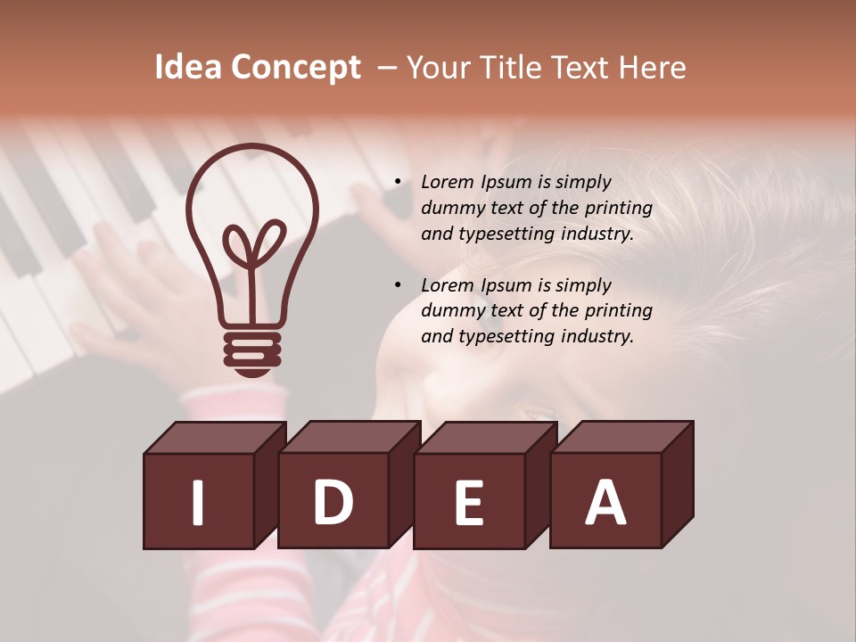 Kid White Adoration PowerPoint Template