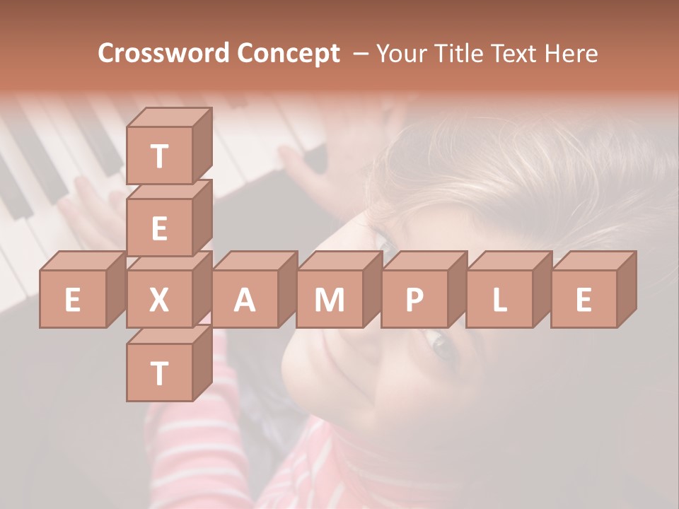 Kid White Adoration PowerPoint Template