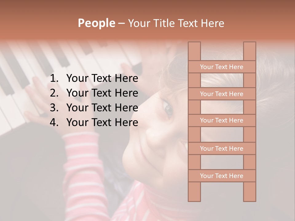 Kid White Adoration PowerPoint Template