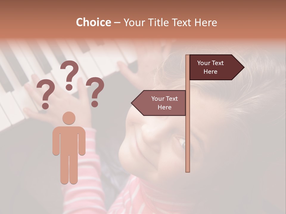 Kid White Adoration PowerPoint Template