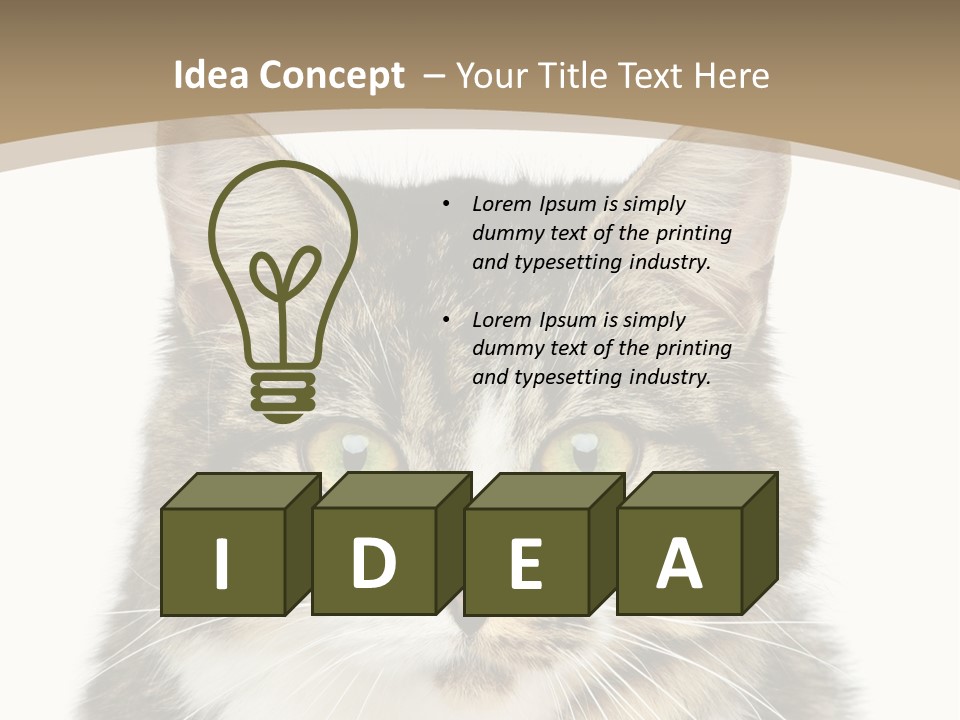 Predator Kitty Baby PowerPoint Template