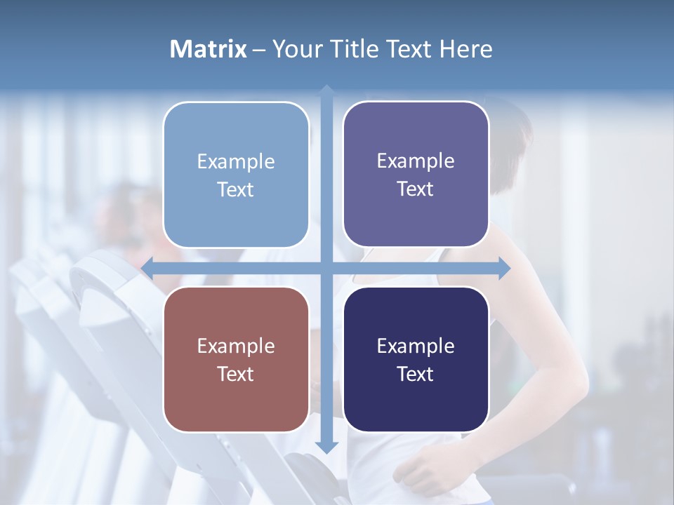 A Woman Running On A Treadmill In A Gym PowerPoint Template